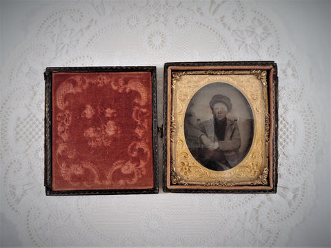 Antique Tintype Photo of a Boy