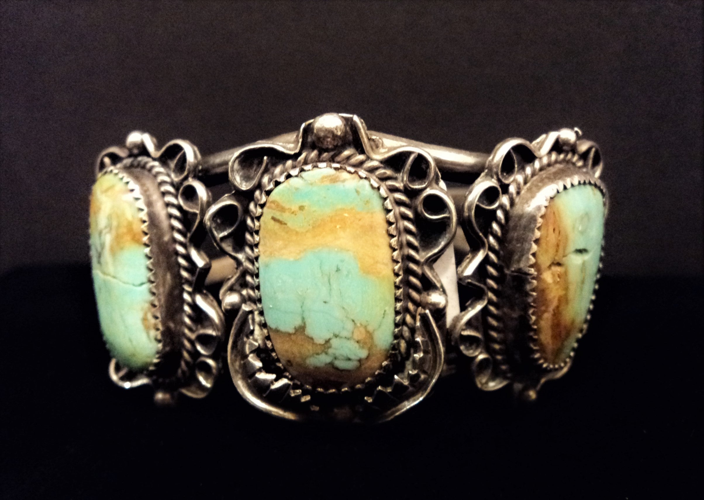 Native American Turquoise and Silver Cuff Bracelet