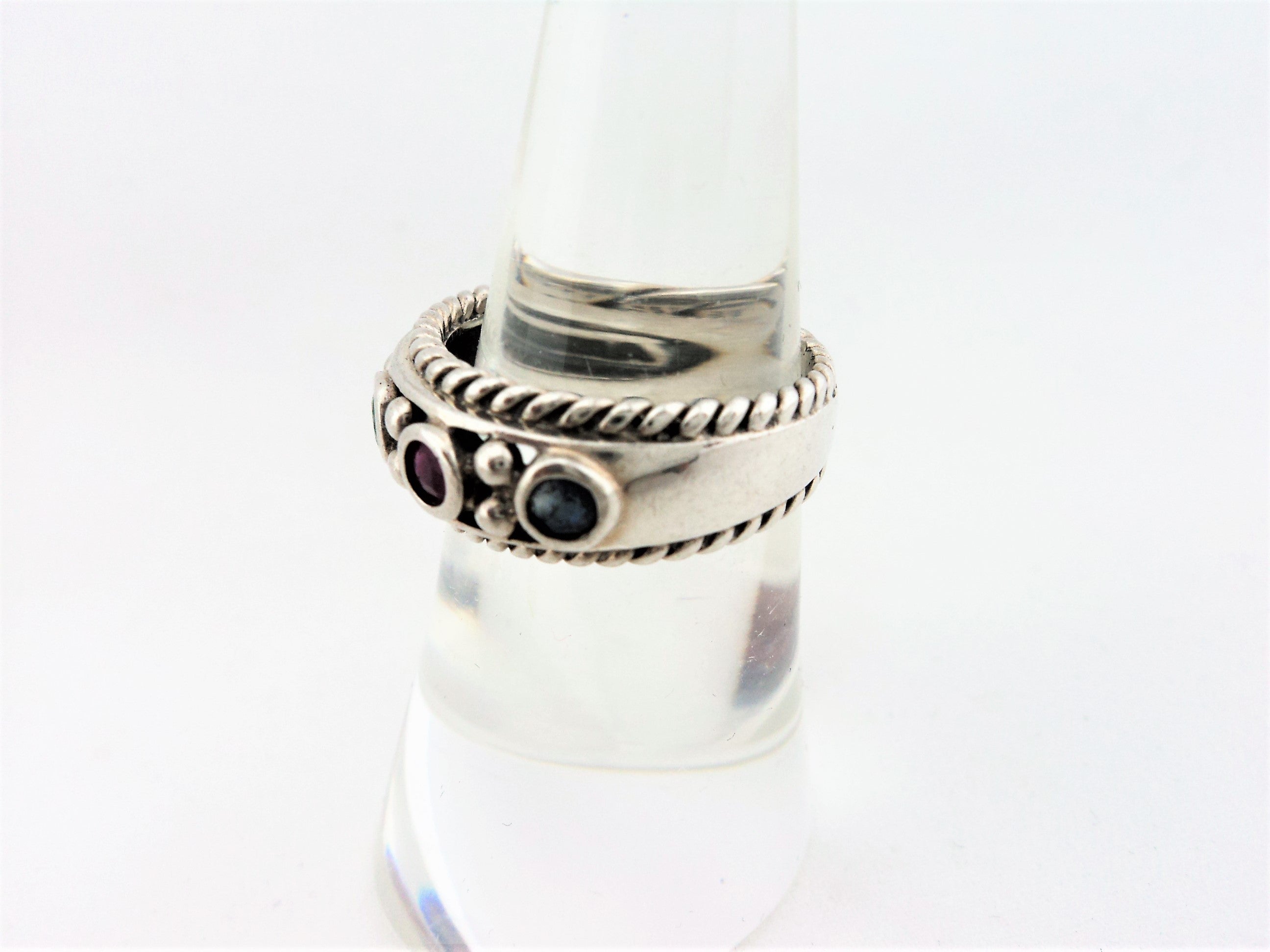 Sterling Silver and Multi Gemstone Ring