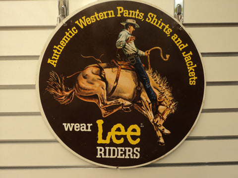 Lee Double-sided Round Tin Advertising Sign