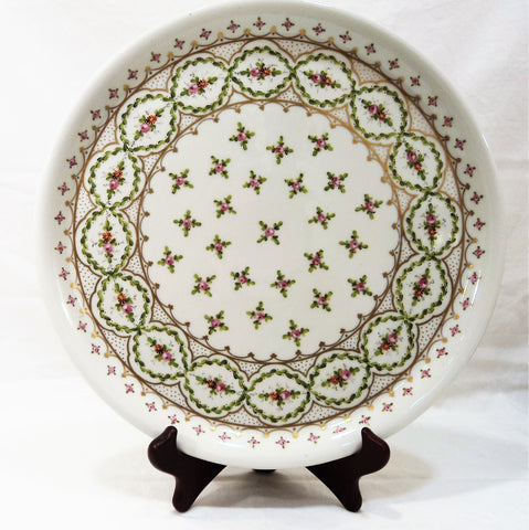 French Hand-painted Round Platter