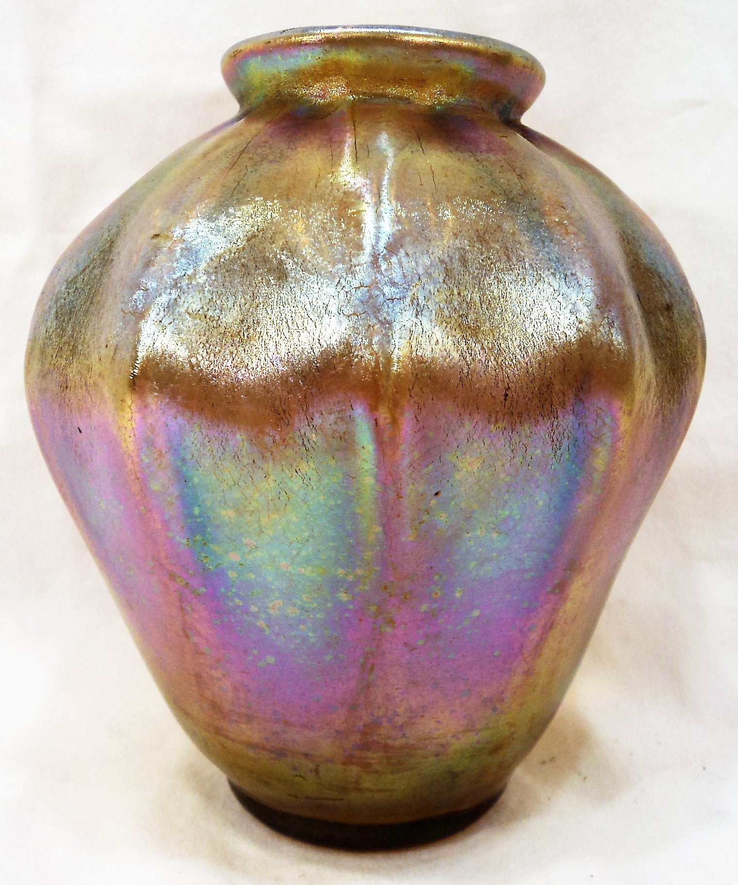 Tiffany Studios Favrile Iridescent Art Glass Vase