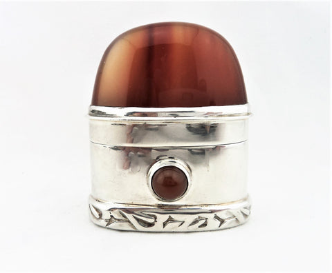 Sterling Silver Carnelian Box