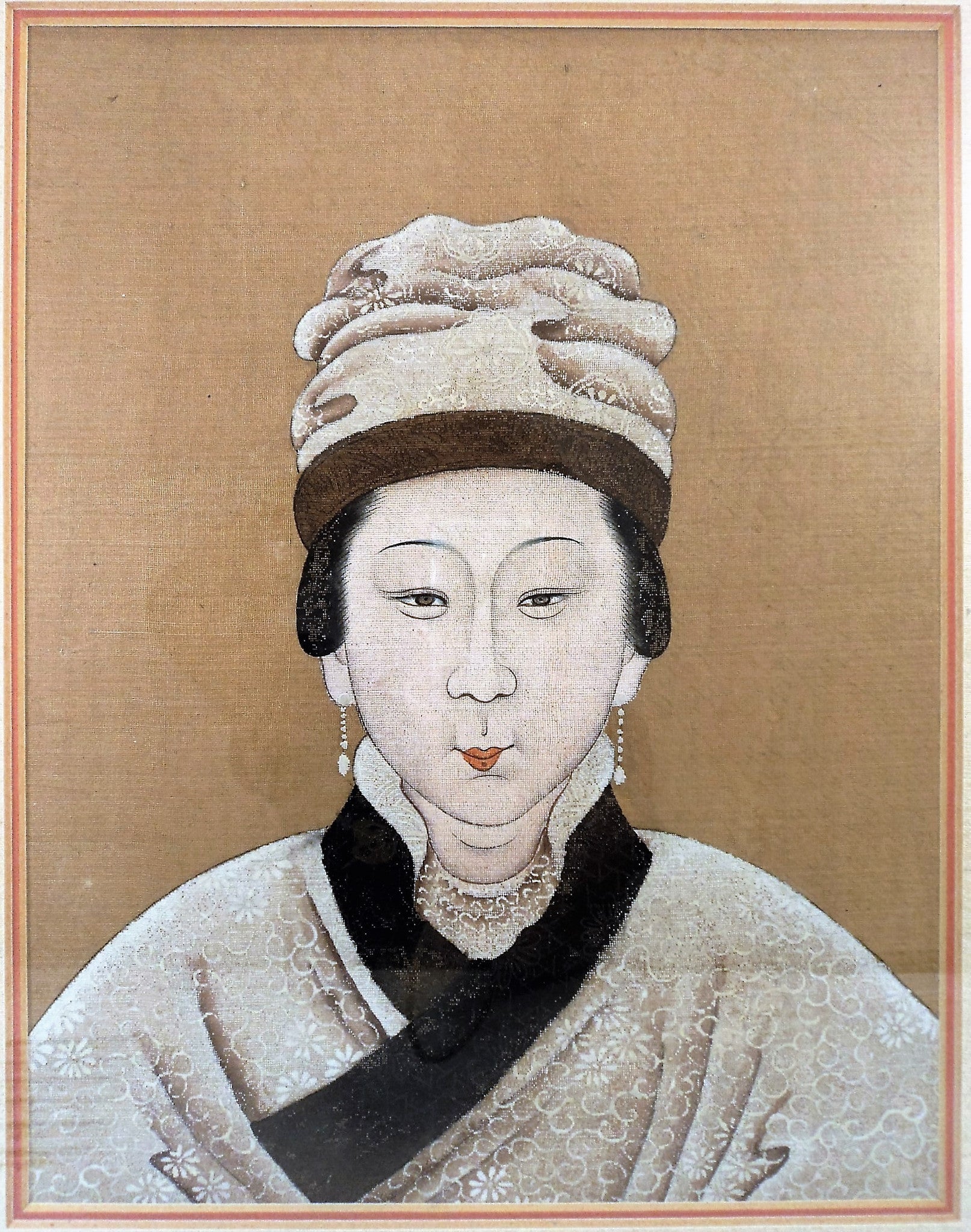 19th C. Northern Chinese Elders Portrait Painting on Silk