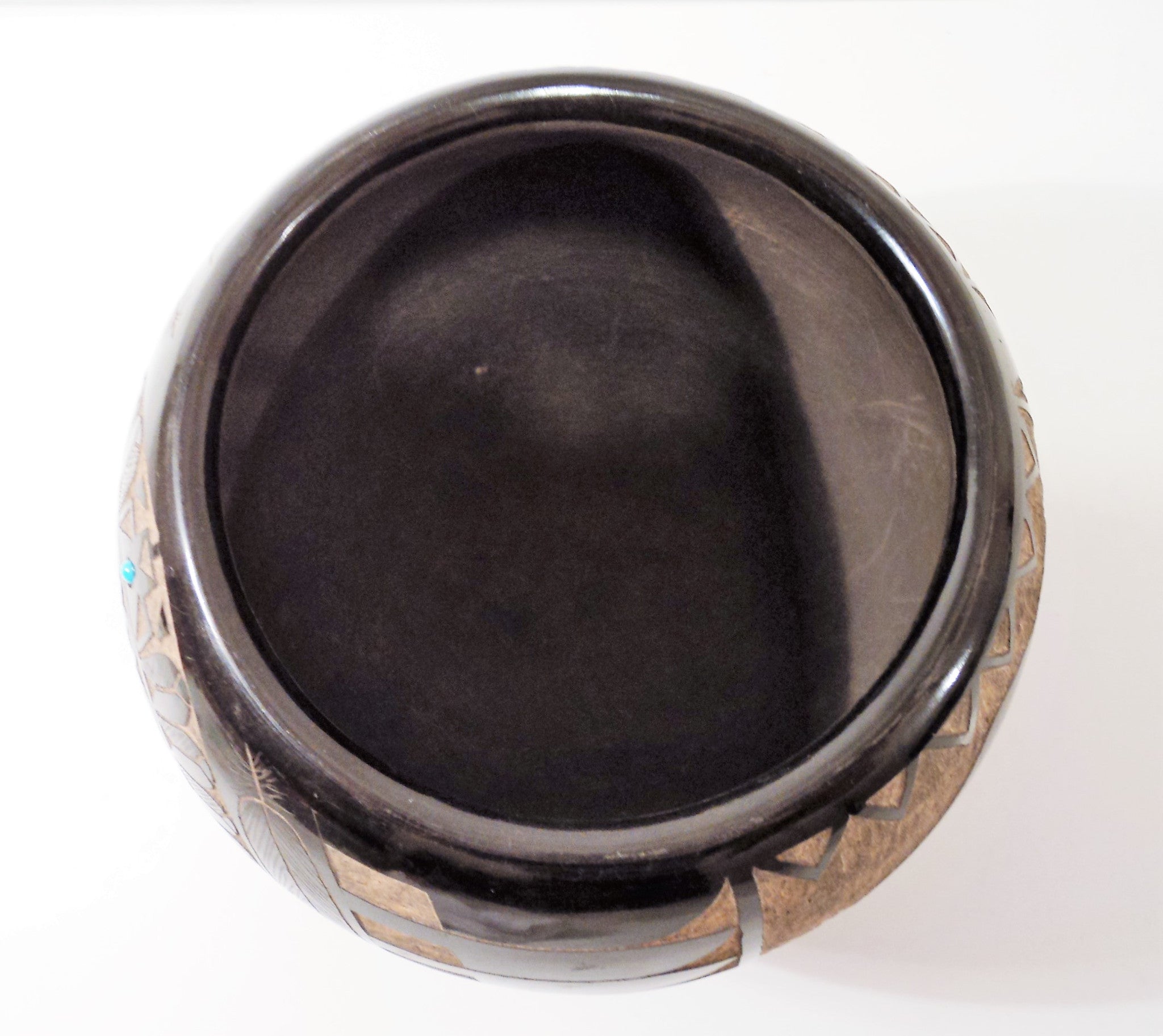 Santa Clara and  Sioux Blackware Pot