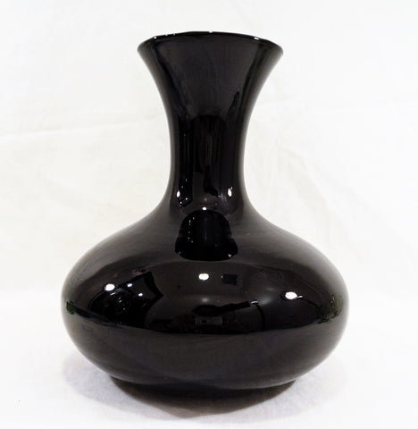 Black Art Glass Vase