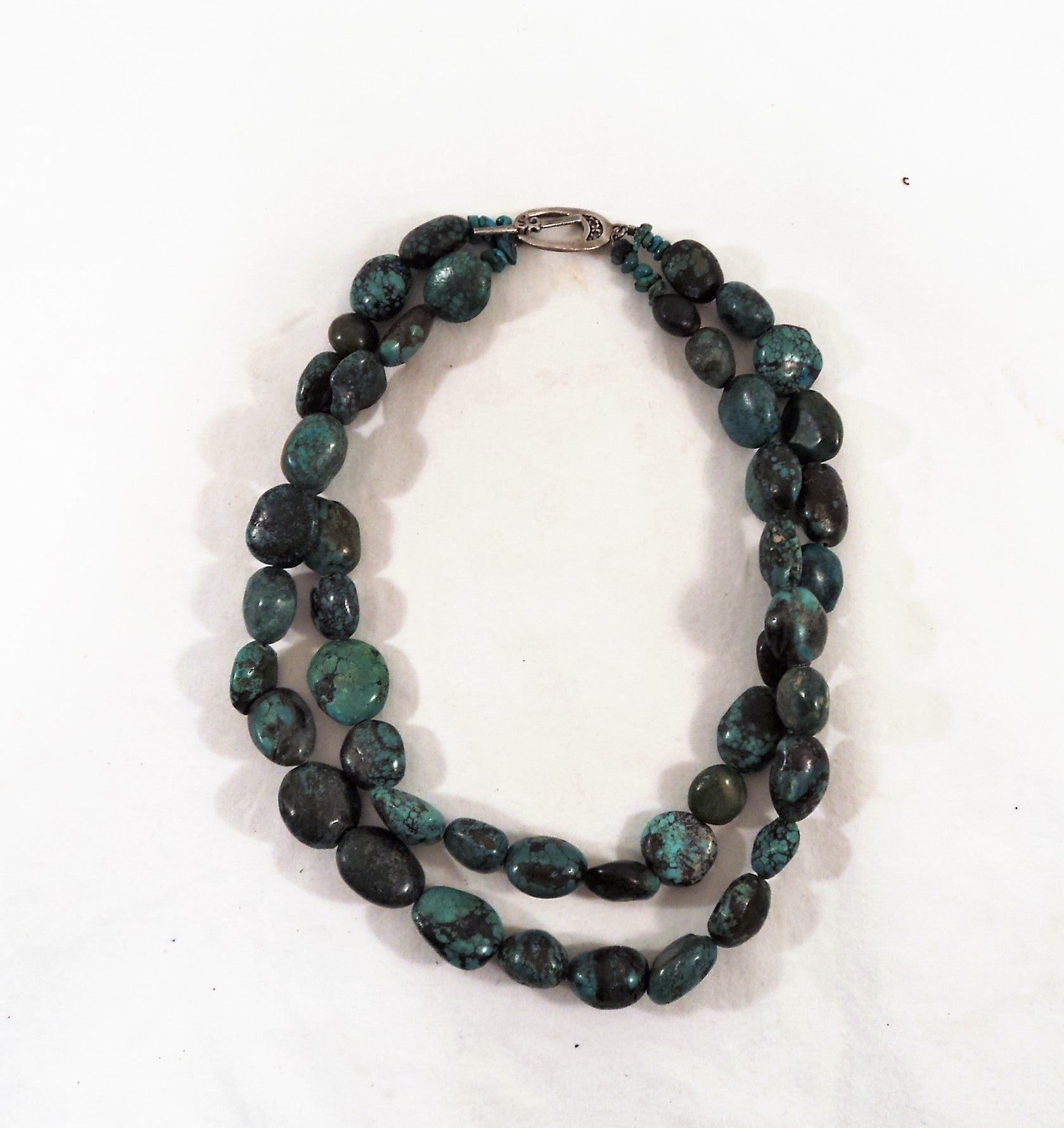 Double Strand Turquoise Bead Necklace