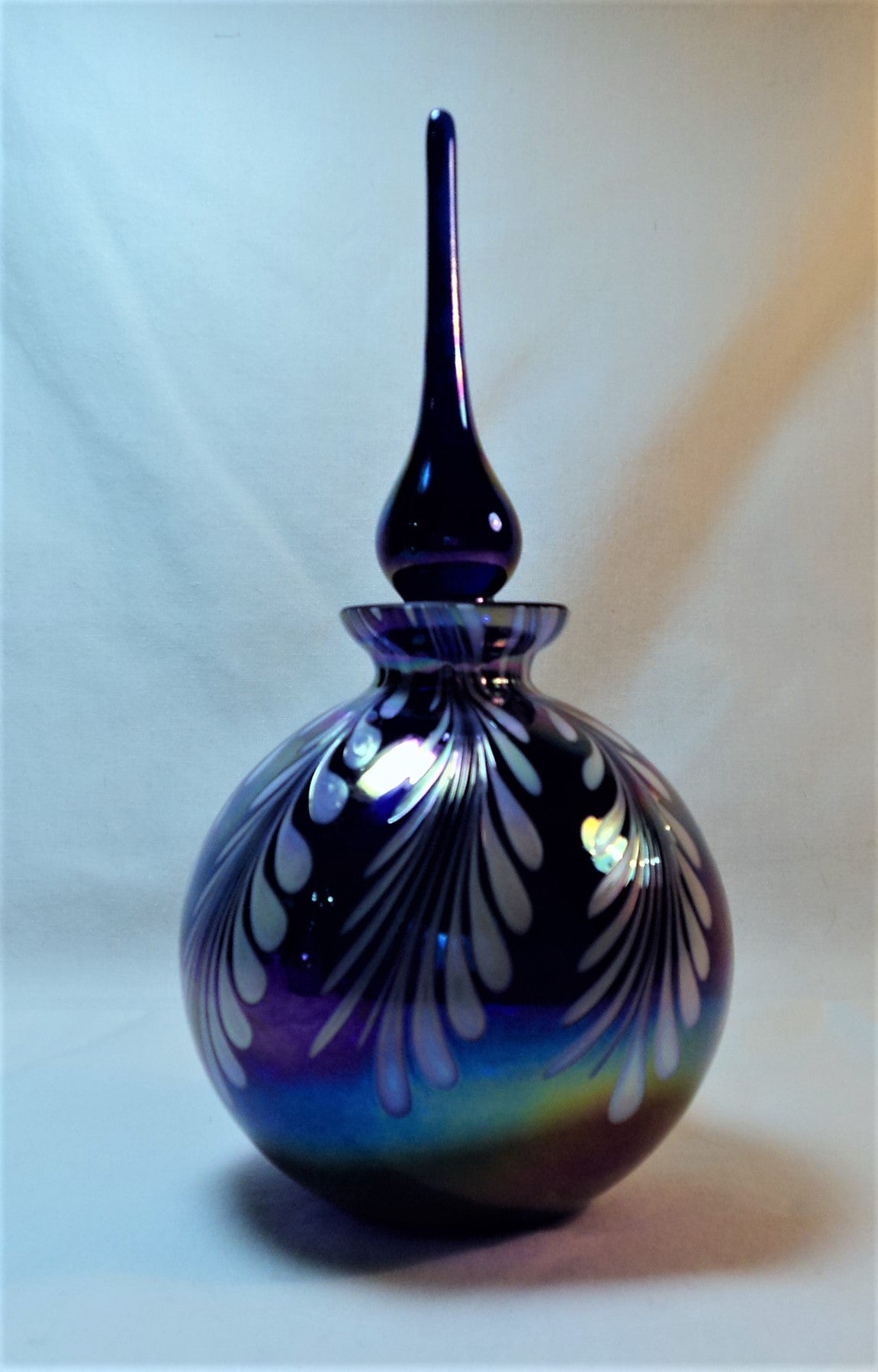 Iridescent Cobalt Blue Perfume Bottle