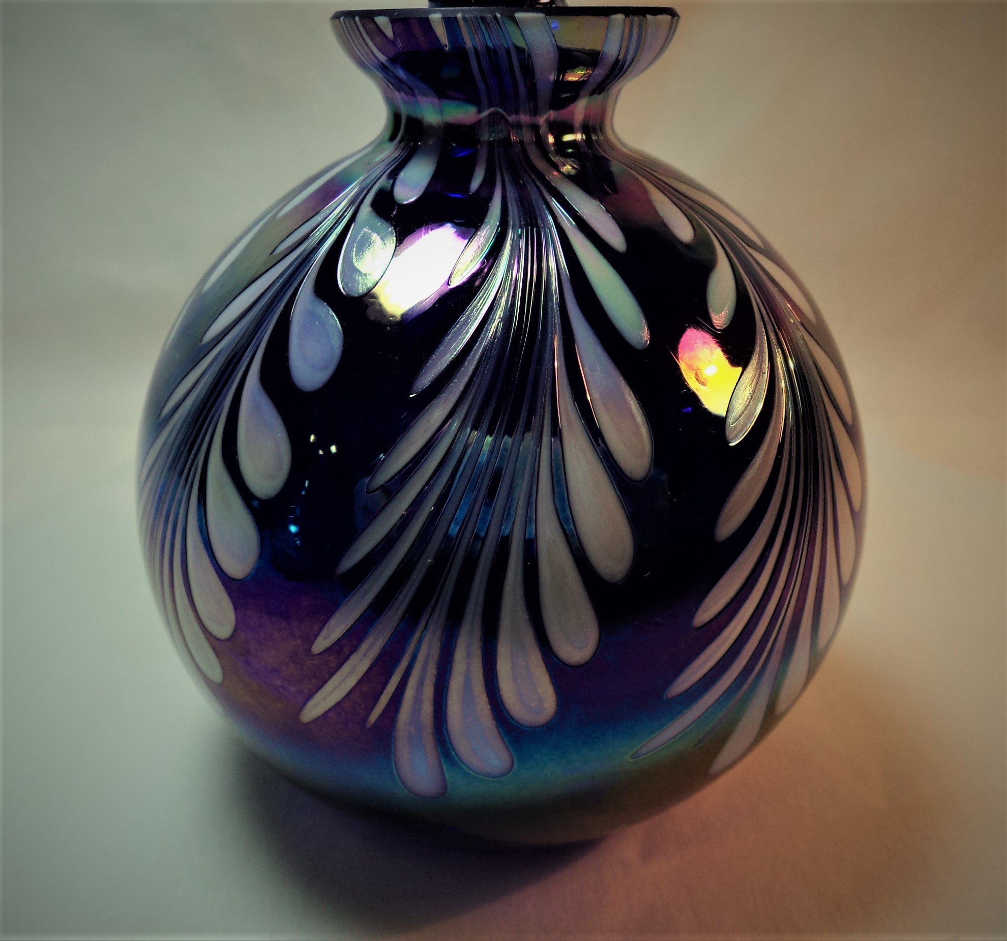 Iridescent Cobalt Blue Perfume Bottle