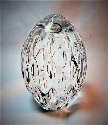 Hungarian Crystal Egg Paperweight