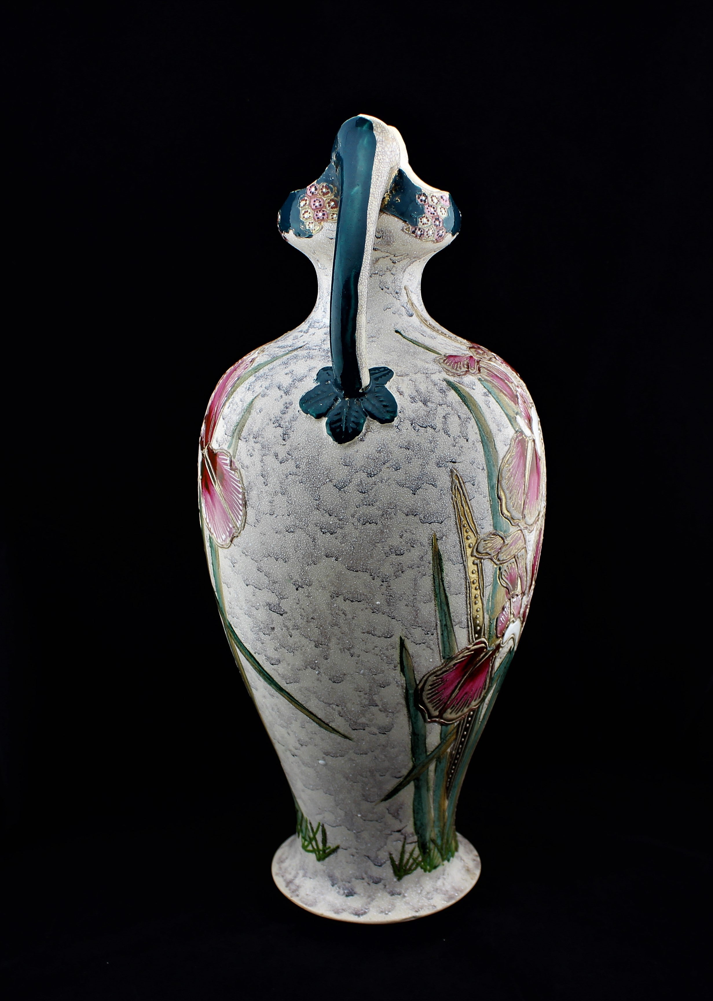 Art Nouveau Satsuma Large Floral Vase