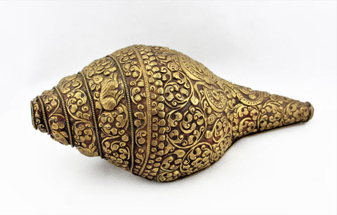 Repousse Tibetan Conch Trumpet