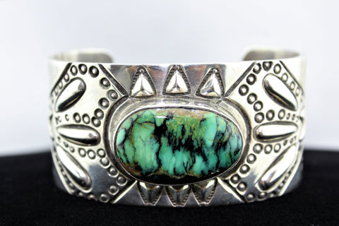 Richard Begay Sterling Silver Turquoise Bracelet