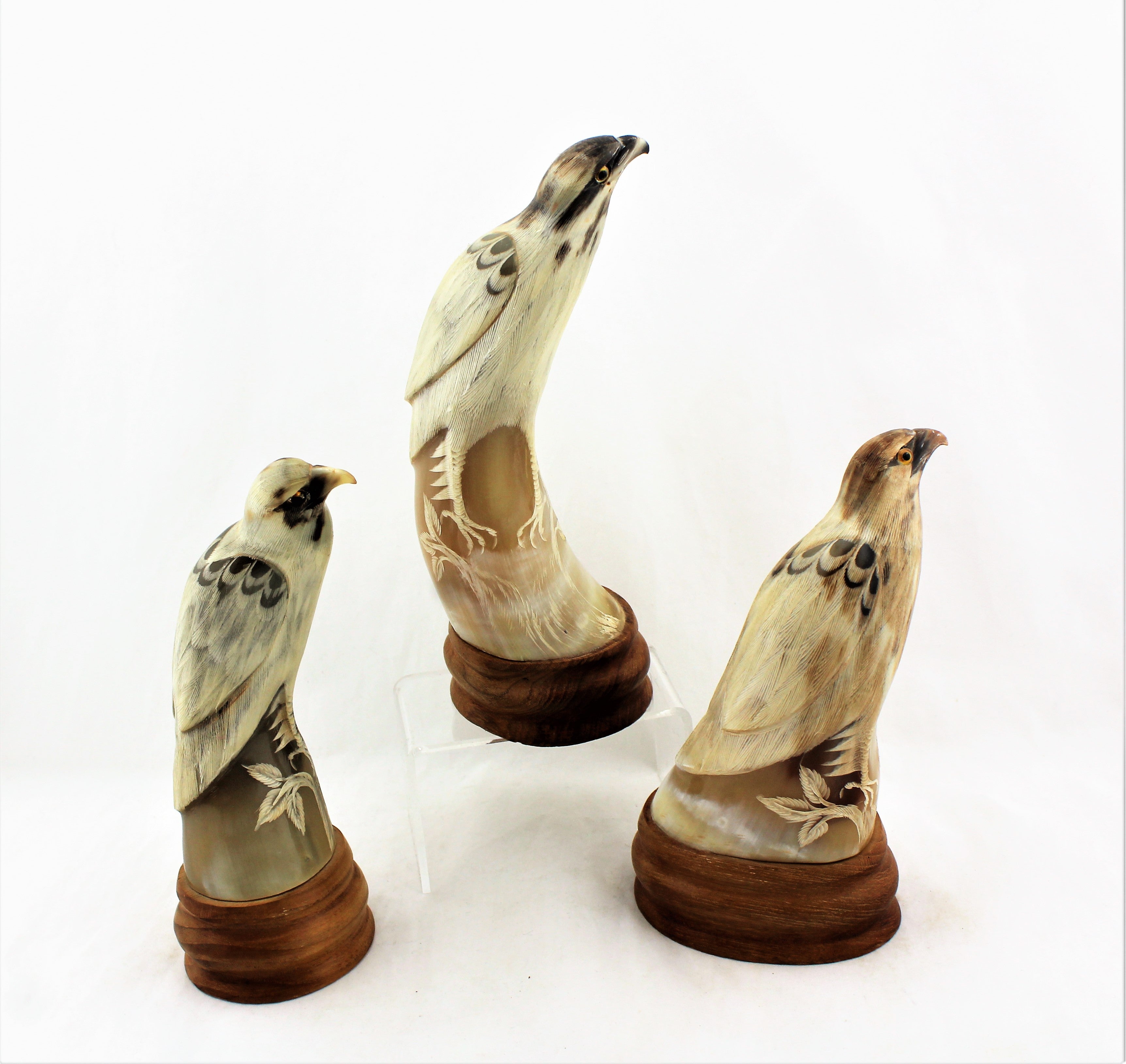 Carved Horn Falcons