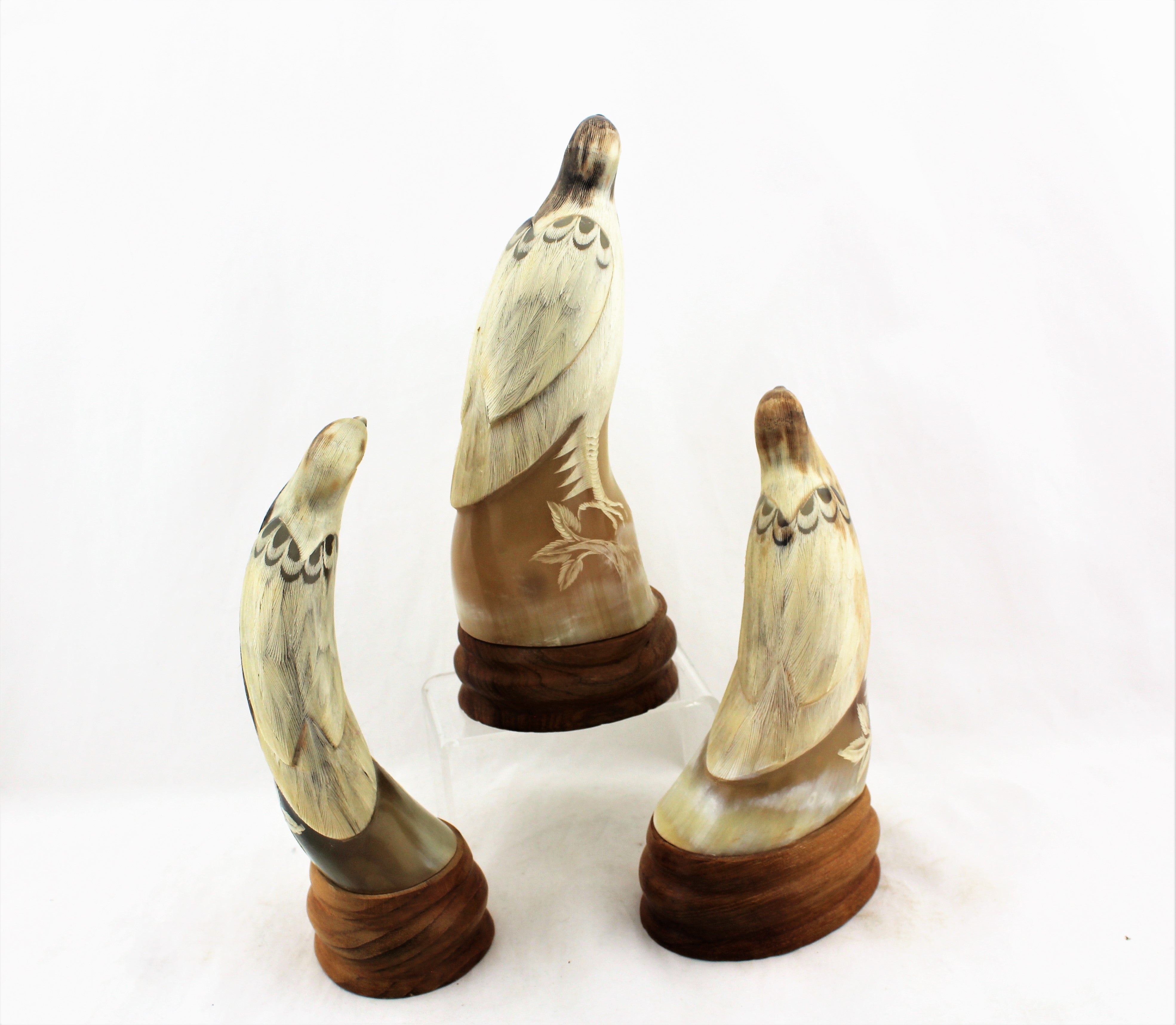 Carved Horn Falcons