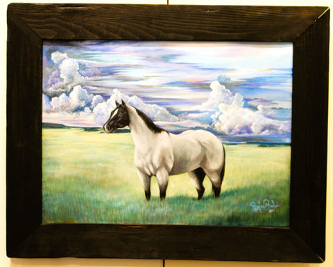 Ridgley Bedonie Horse in a Pasture Painting