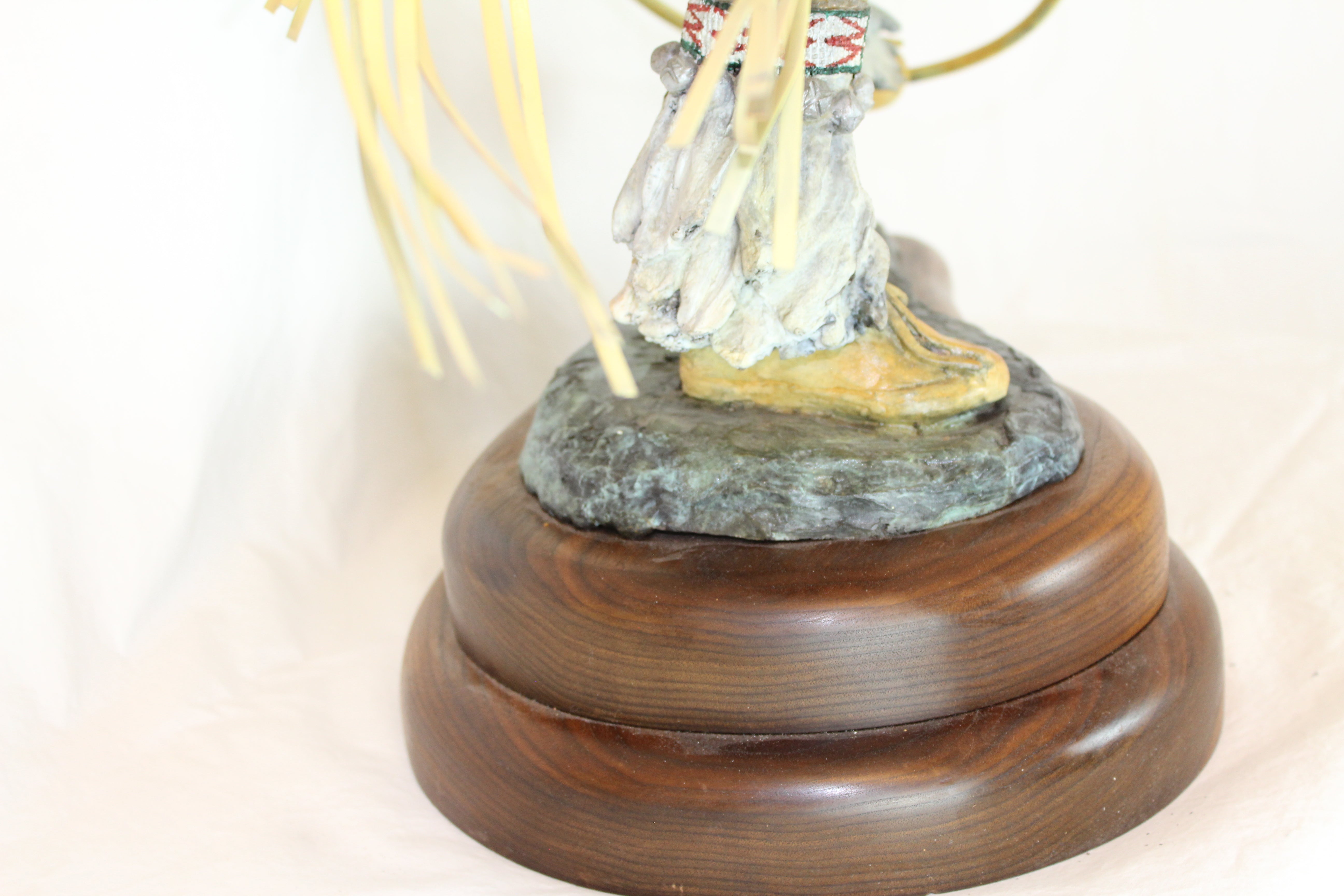 Hoop Dancer Polychrome Bronze Statue