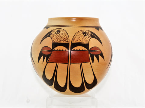 Jean Sahmie Hopi Parrot Pottery Bowl