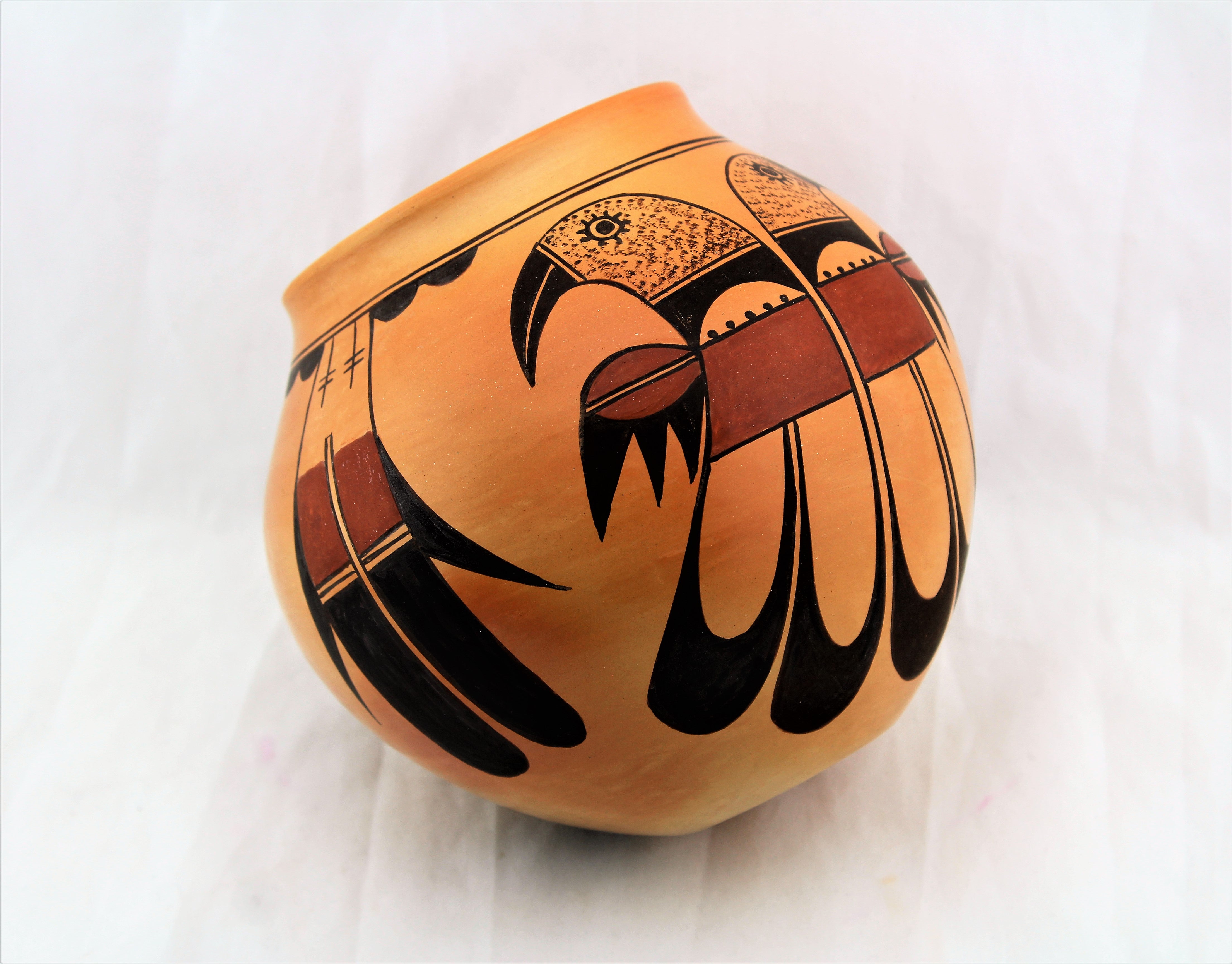 Jean Sahmie Hopi Parrot Pottery Bowl