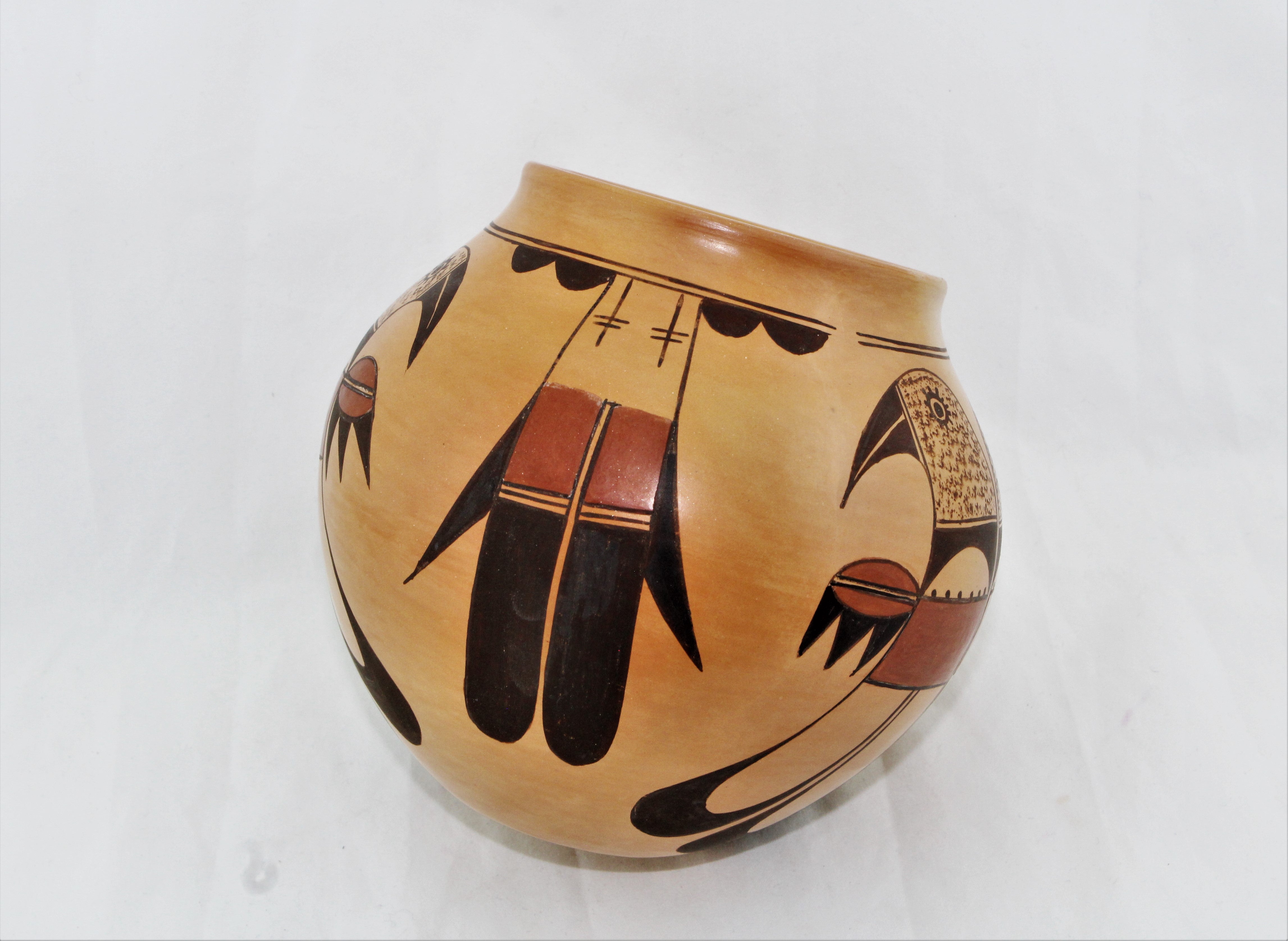 Jean Sahmie Hopi Parrot Pottery Bowl