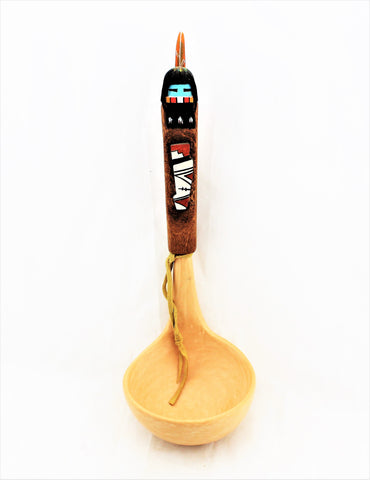 Hopi Pottery Ladle with Longhair Kachina Handle