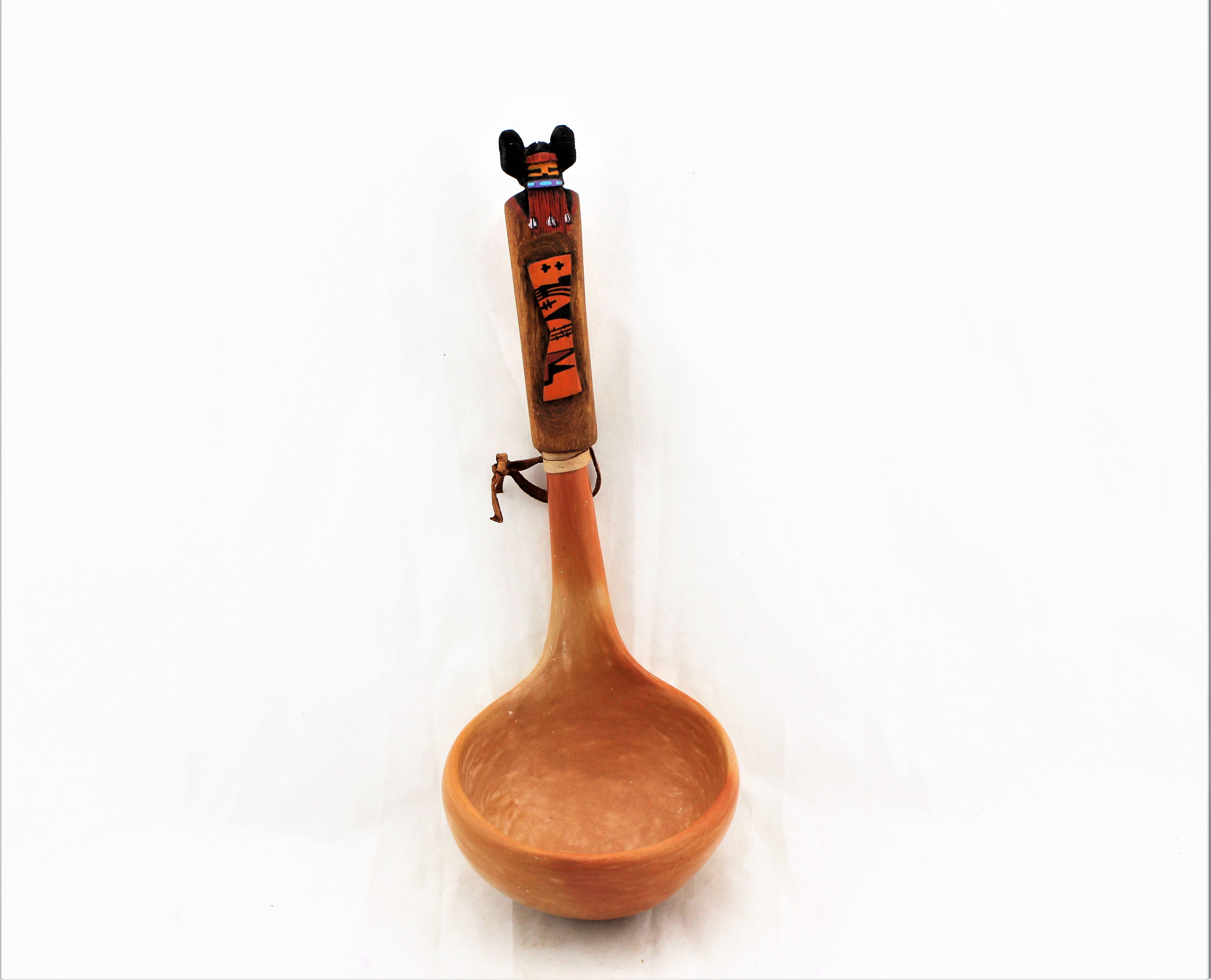 Hopi Pottery Ladle with Kachina Mana Handle