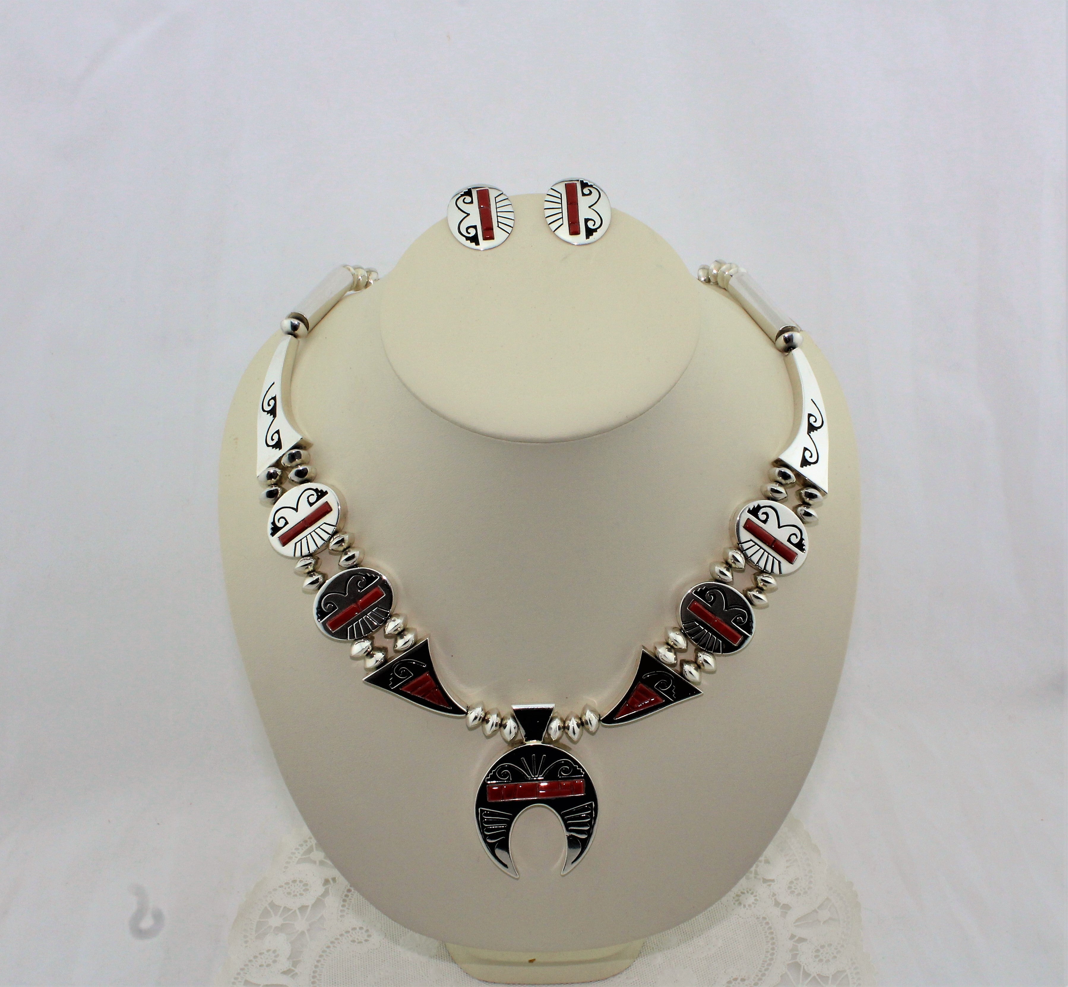 Alvin Begay Double-Sided Necklace and Earrings Set