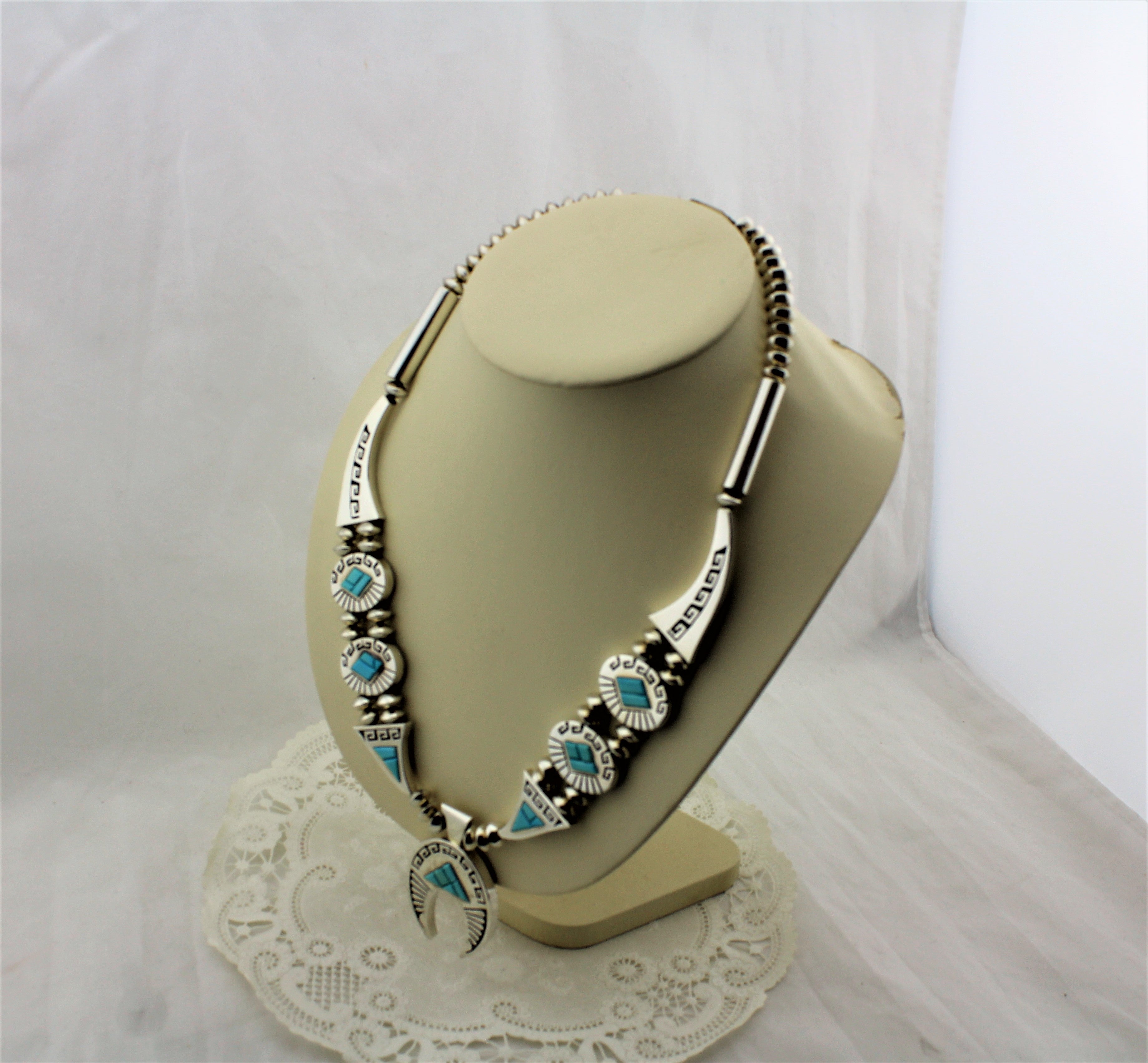 Alvin Begay Double-Sided Necklace and Earrings Set