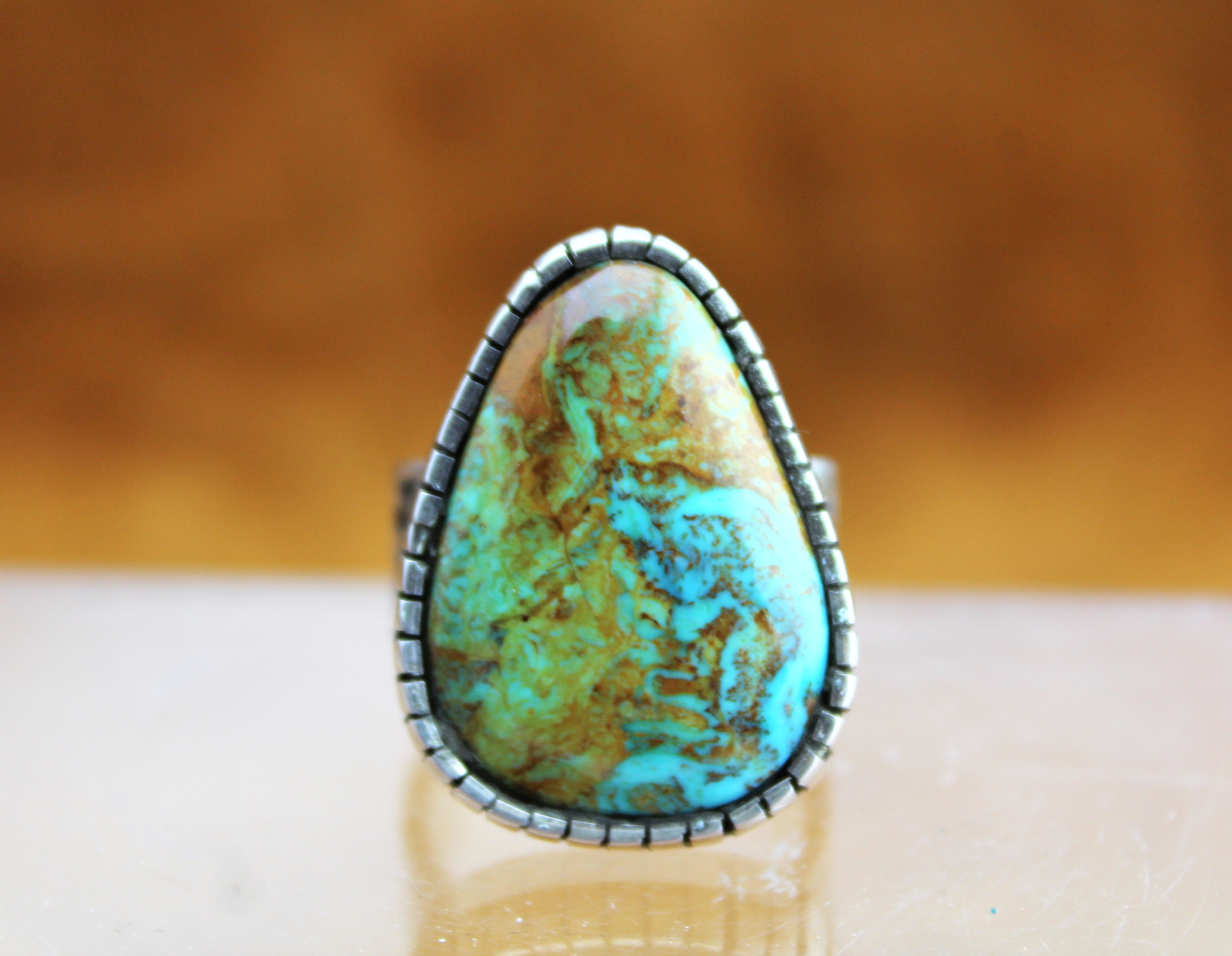 Merlin James Sterling Royston Turquoise Ring