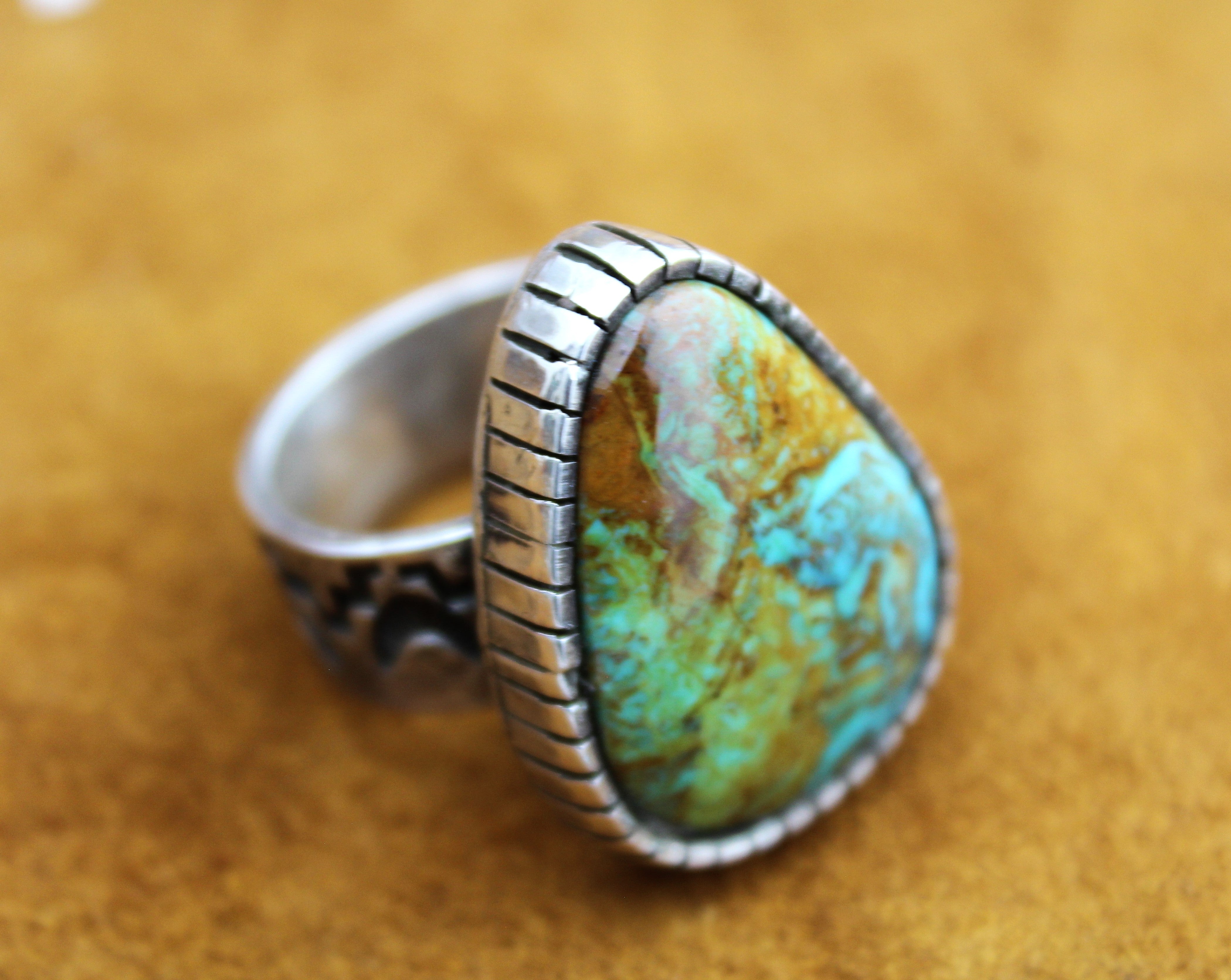 Merlin James Sterling Royston Turquoise Ring