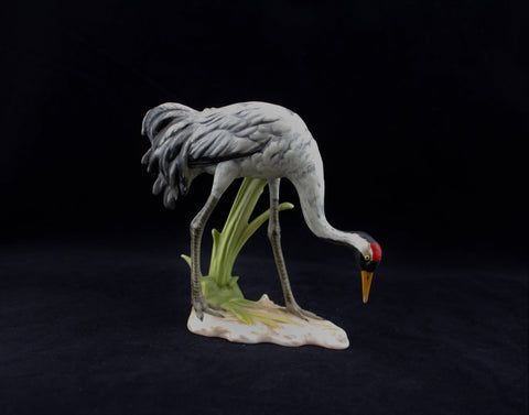 Goebel Bisque Porcelain Crane Figurine