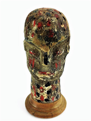 Carved Wood African Folk Art Head