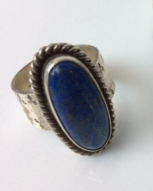 Southwest Sterling Lapis Ring