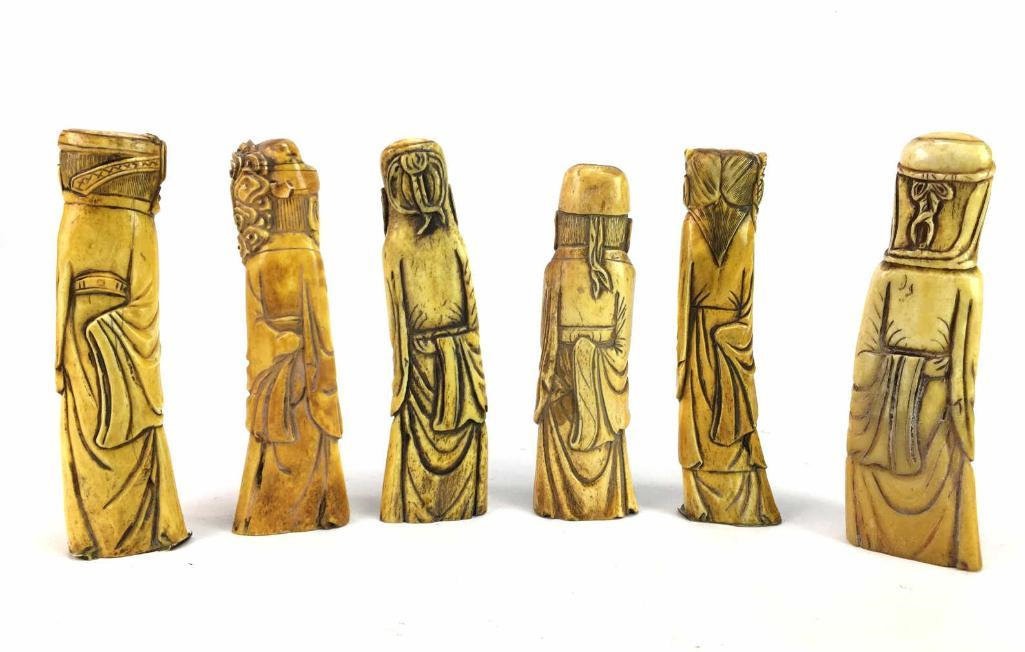 Carved Bone Immortal Figures