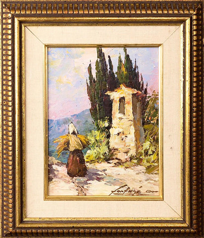 Original Painting of Italian Wayside Shrine